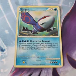 *see photos* Damaged back Kyogre 12/95 Holo Pokemon TCG Call of Legends - Image 1