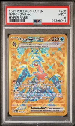 2023 Pokemon Garchomp ex 260/182 Sv04: Paradox Rift Holo Hyper Rare PSA 9 MINT - Image 1