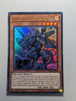 YuGiOh Iron Dragon Tiamaton Ultra Rare 1st Edition FLOD-EN032 - Image 1