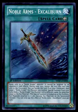 Yu-Gi-Oh! Noble Arms - Excaliburn #SHSP-EN088 1st Edition Light Play - Image 1