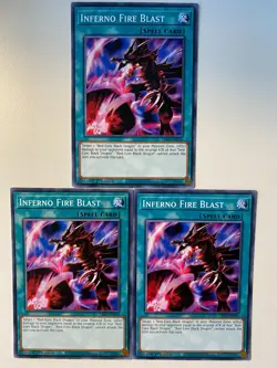 Yugioh Inferno Fire Blast LDS1-EN016 Common NMx3 Play Set - Image 1