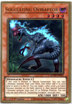 Souleating Oviraptor - MGED-EN015 - Premium Gold Rare 1st Edition - Yugioh - Image 1