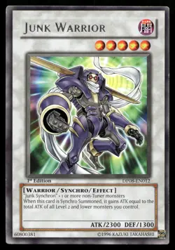 JUNK WARRIOR DP08-EN012 RARE DUELIST PACK: YUSEI YU-GI-OH - Image 1