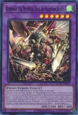 Berfomet the Mythical King of Phantom Beasts AGOV-EN032 Super Rare Yugioh - Image 1