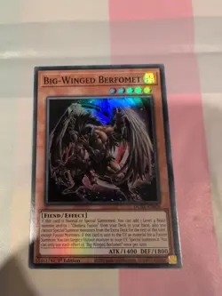 Big-Winged Berfomet DUNE-EN004 Super Rare 1st Edition Yugioh - Image 1