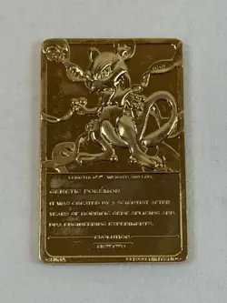 Pokemon Mewtwo 23K Gold-Plated Trading Card 1999 Burger King - Image 5
