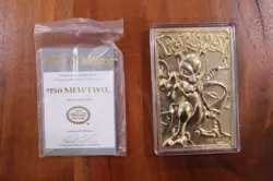 Burger King Pokemon 23K Gold-Plated MEWTWO Trading Card (1999) w/ CERTIFICATE - Image 3
