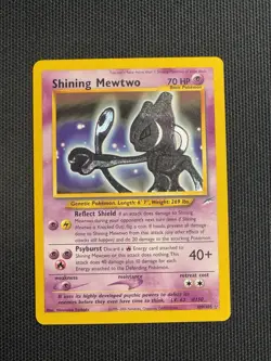 LP Shining Mewtwo 109/105 Unlimited Neo Destiny Pokemon Card - HOLO ERROR! - Image 2