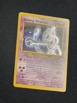 LP Shining Mewtwo 109/105 Unlimited Neo Destiny Pokemon Card - HOLO ERROR! - Image 3