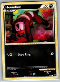Houndour 53/90 Non Holo Undaunted - Pokemon Card - NM - Image 1