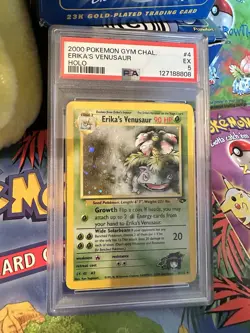 Erika's Venusaur Gym Challenge Holo Rare Card 4/132 PSA 5 EX 2000 - Image 1