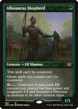 Double Masters 2022 Variants: Allosaurus Shepherd (Foil Etched) - Image 1