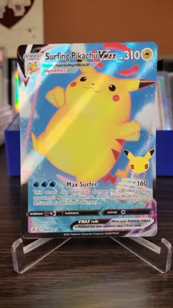 Pokemon Surfing Pikachu VMAX 009/025 Celebrations Holo Ultra Rare - Image 1