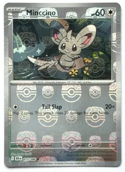 Minccino 075/086 - Pokemon TCG - Black Bolt Master Ball Reverse Holo - Image 1