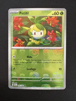 2025 Pokemon SV Black Bolt Petilil Reverse Holo Master Ball Common #006/086 - Image 1