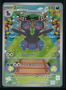 2025 Pokemon Zweilous 147/086 NM Pokemon TCG White Flare IR Illustration Rare - Image 1