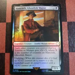 Mtg Hancock, Ghoulish Mayor FOIL NM/M Universes Beyond: Fallout Zombie Mutant - Image 1