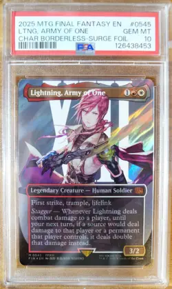 2025 MTG FINAL FANTASY #0545 LIGHTNING, ARMY OF ONE PSA 10 - Image 1