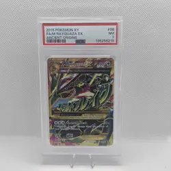 2015 POKEMON XY ANCIENT ORIGINS #98 FULL ART/M RAYQUAZA EX PSA 7 - Image 1