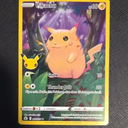 Pokemon Pikachu Holo Rare Celebrations 005/025 EN Basic 2021 - Image 1