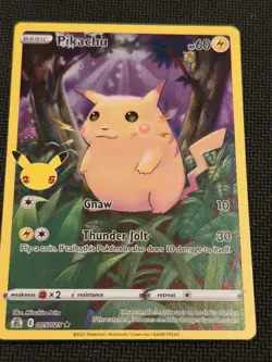 Pokemon Pikachu Holo Rare Celebrations 005/025 EN Basic 2021 - LP - Image 1