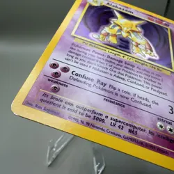 Pokemon TCG Alakazam Base Set 1/102 Holo 1999-2000 Wizards Base Set Copyright... - Image 3