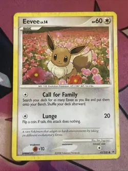 Eevee 62/100 Common Non-Holo Majestic Dawn Pokemon Card 2008 - Image 1
