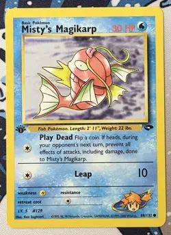 Misty’s Magikarp 88/132 1st Ed Non-Holo Gym Challenge Raw Card NM - Image 1