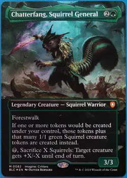 Chatterfang, Squirrel General (Borderless 82) FOIL Bloomburrow MINT (512026) - Image 1