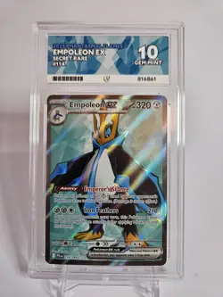 Empoleon EX 114/094 ACE 10, GEM MINT, Secret Rare Phantasmal Flames Pokemon TCG - Image 1