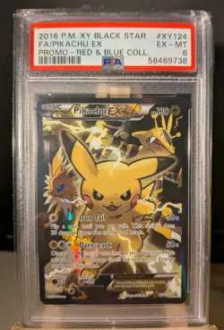 Pikachu EX XY124 2016 Pokemon TCG PSA 6 - Image 1
