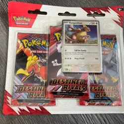 Brand New and Sealed Pokemon TCG Destined Rivals Kangaskhan Triple Blister - Image 1