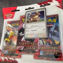 Brand New and Sealed Pokemon TCG Destined Rivals Kangaskhan Triple Blister - Image 2