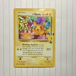 Pokemon Birthday Pikachu 25th Anniversary Holo Lot 2 Basic Cards English - Image 1