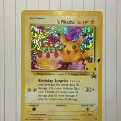 Pokemon Birthday Pikachu 25th Anniversary Holo Lot 2 Basic Cards English - Image 2