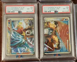 2010 Pokemon Suicune & Entei LEGEND Holo HG & SS Unleashed PSA 8 NM-MT #94 #95 - Image 1