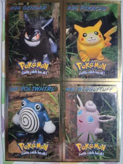Pokemon Toy Wishes Magazine Uncut 4 Card Sheet (1999) Nintendo Pikachu Gengar - Image 4