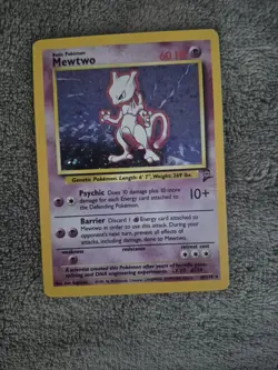 Mewtwo Holo Rare Card 10/130 Base Set 2 Mp / Hp Pokemon High Grade - Image 1