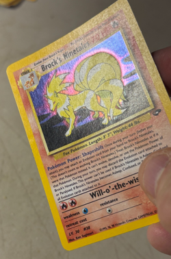 BROCK'S NINETALES 3/132 HOLO RARE POKEMON GYM CHALLENGE LP CARD - Image 2