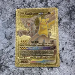 Pokemon Pikachu & Zekrom GX Gold Tag Team Ultra Rare Holo Card 221/173 Japanese - Image 1