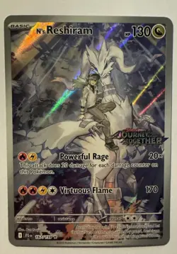 Pokemon Card N's Reshiram 167/159 STAMPED Journey Together Near Mint NM 167/159 - Image 3