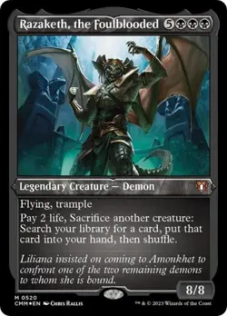 MTG English Razaketh, the Foulblooded (Foil Etched) NM Foil Commander Masters - Image 1