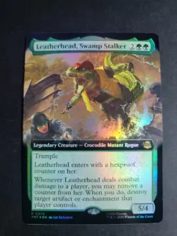Leatherhead, Swamp Stalker (Extended Art Foil) Rare MTG Ninja Turtles - Image 1