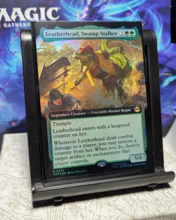 Teenage Mutant Ninja Turtles Leatherhead, Swamp Stalker, NM, Extended Art, Foil - Image 1