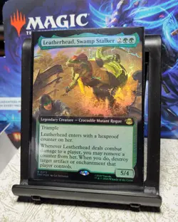 Teenage Mutant Ninja Turtles Leatherhead, Swamp Stalker, NM, Extended Art, Foil - Image 2
