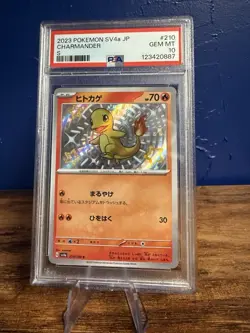 PSA 10 GEM MINT SV4a POKEMON S&V JAPANESE SHINY TREASURE CHARMANDER 210/190 - Image 1