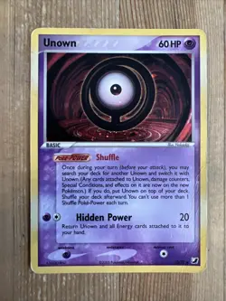 Pokemon TCG Unown O EX Unseen Forces O/28 Holo Holo Rare DMG - Image 1