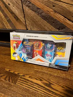 Pokemon TCG Legends of Johto Pin Collection Box - New Sealed (9 Packs, 3 Pins) - Image 1
