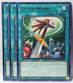 Yugioh x3 Hidden Armory AMDE-EN041 Rare 1st Edition - Image 1