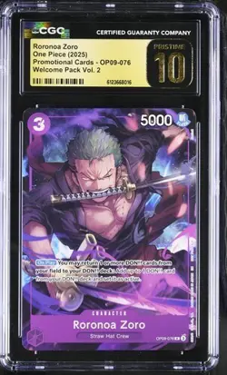 One Peice Roronoa Zoro Welcome Pack Vol. 2 CGC Pristine 10 English One Piece - Image 1